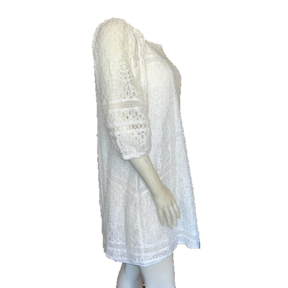 Adelyn Rae White Crocheted Fairy Boho Croquette Dress. Size Medium. - Picture 4 of 9